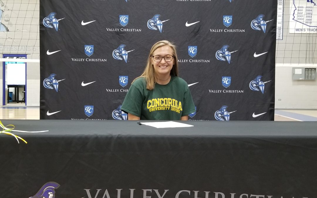 Malory Hanenburg ’18 signs with Concordia University Irvine